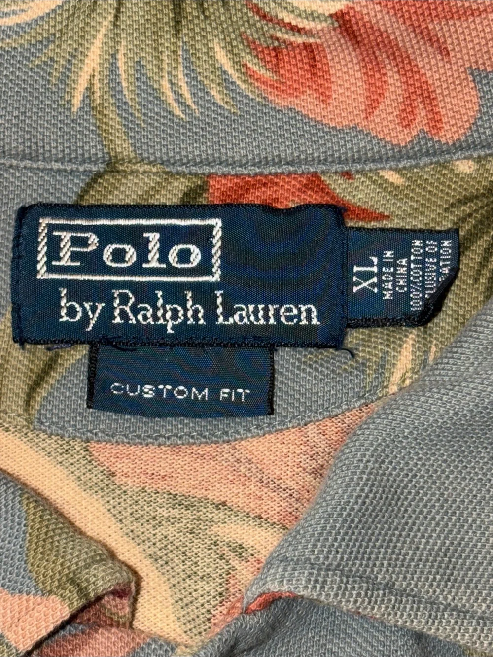 Polo by Ralph Lauren Gray Floral Short-Sleeve Polo